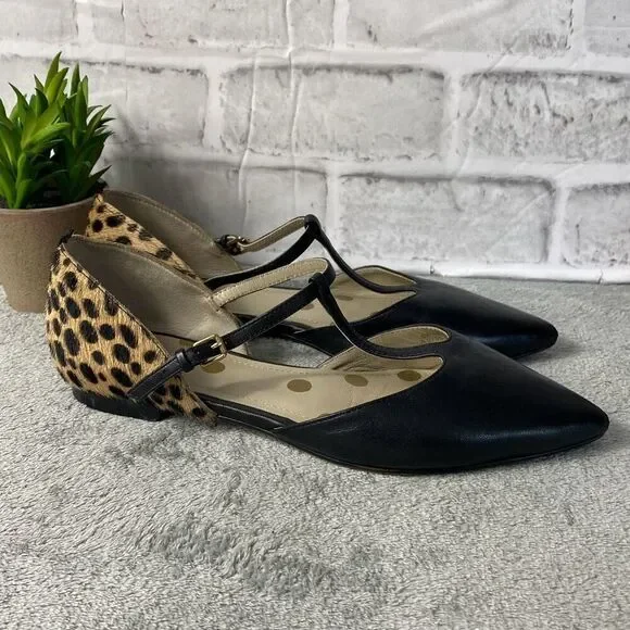 Boden Leopard Print Black Sienna Flats Size 37 - Picture 5 of 12